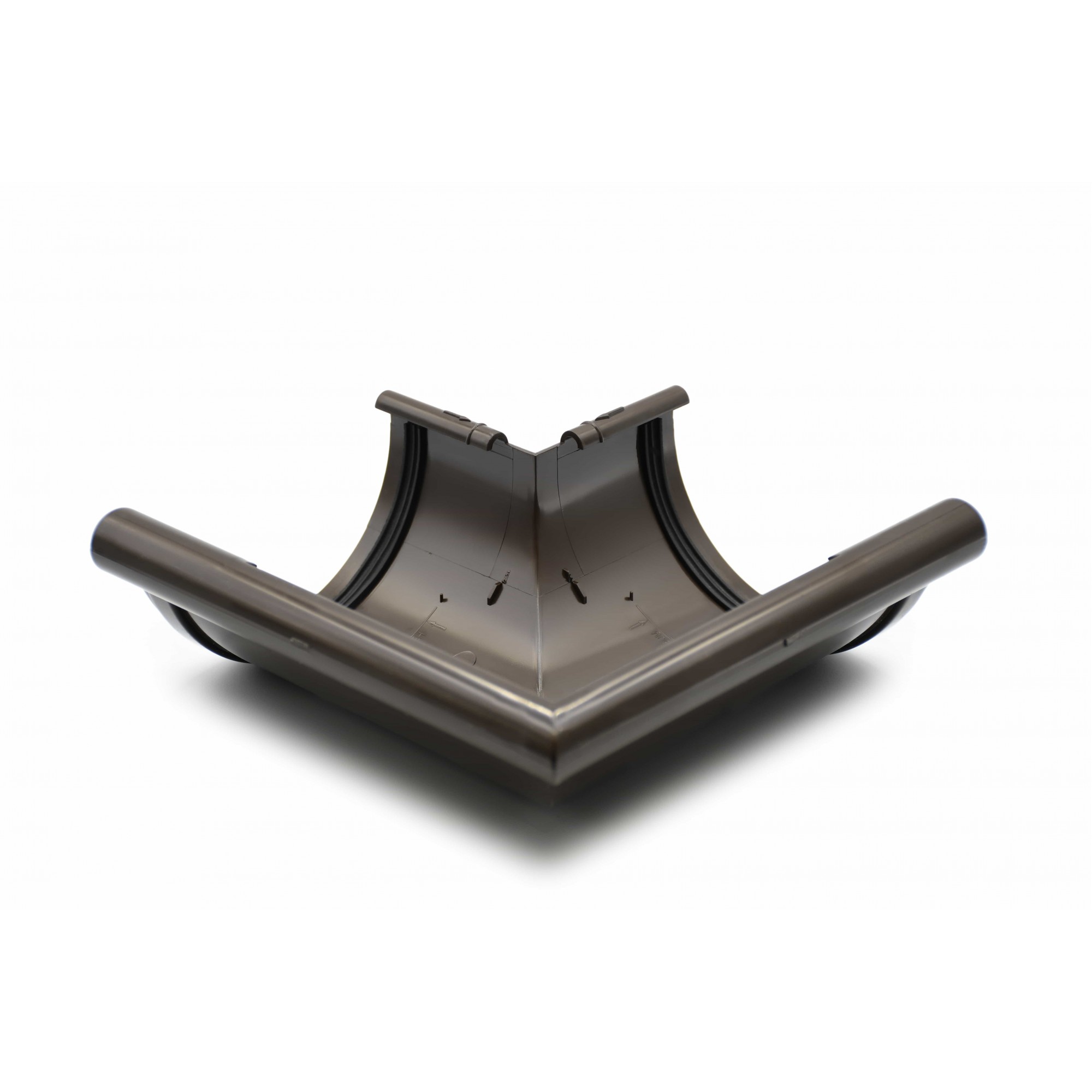 Кут ринви зовнішній 90° темно-коричневий 120мм GIZA