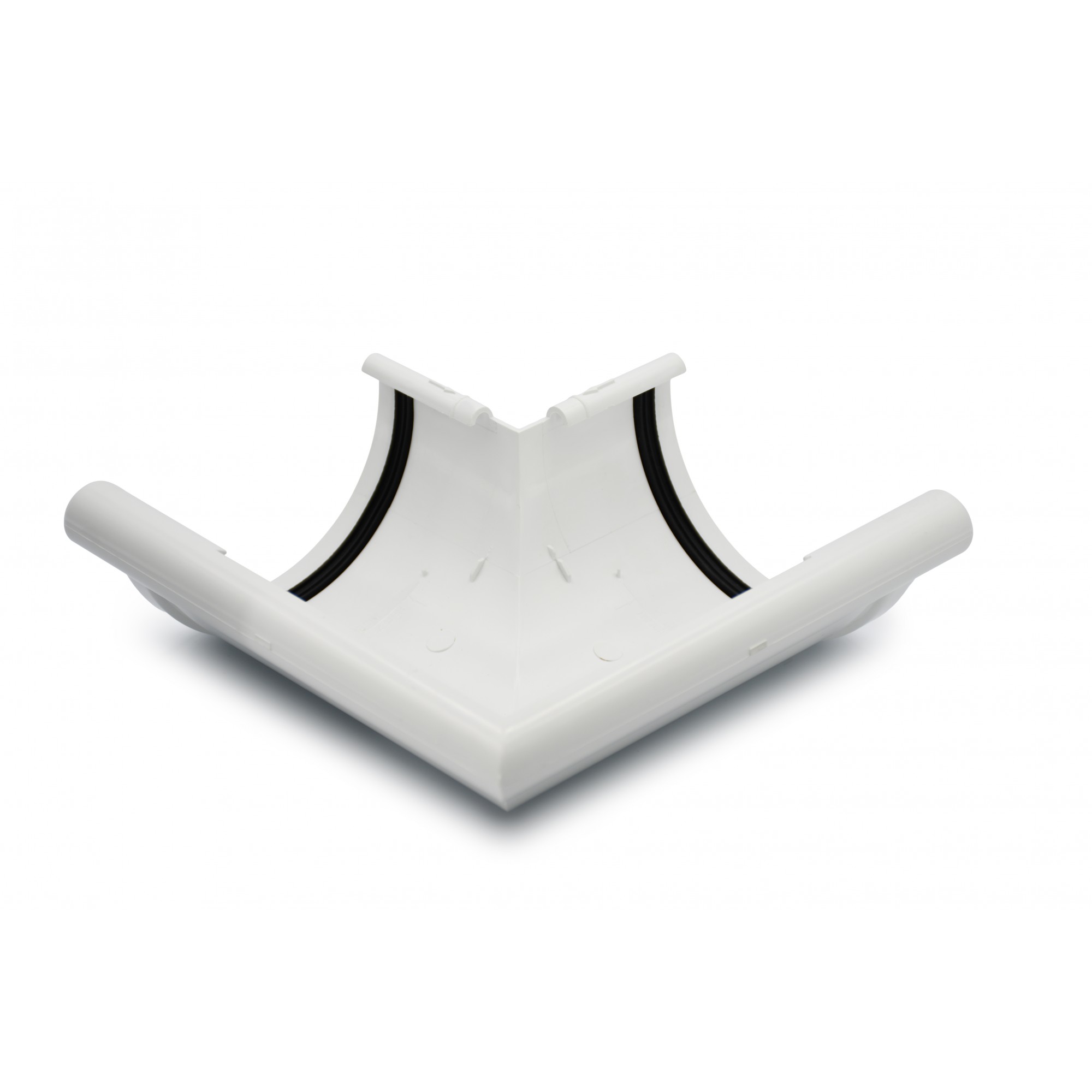 Кут ринви зовнішній 90° білий 120мм GIZA