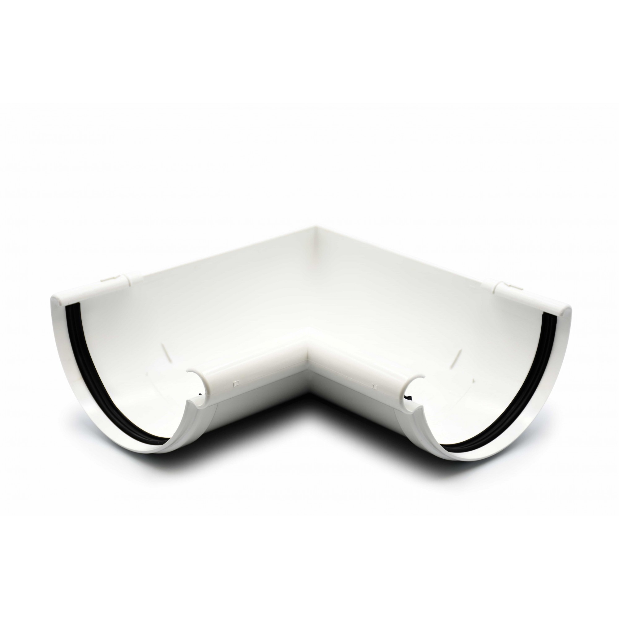 Кут ринви внутрішній 90° білий 120мм GIZA