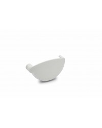 Gutter Stopend Left white 120mm GIZA