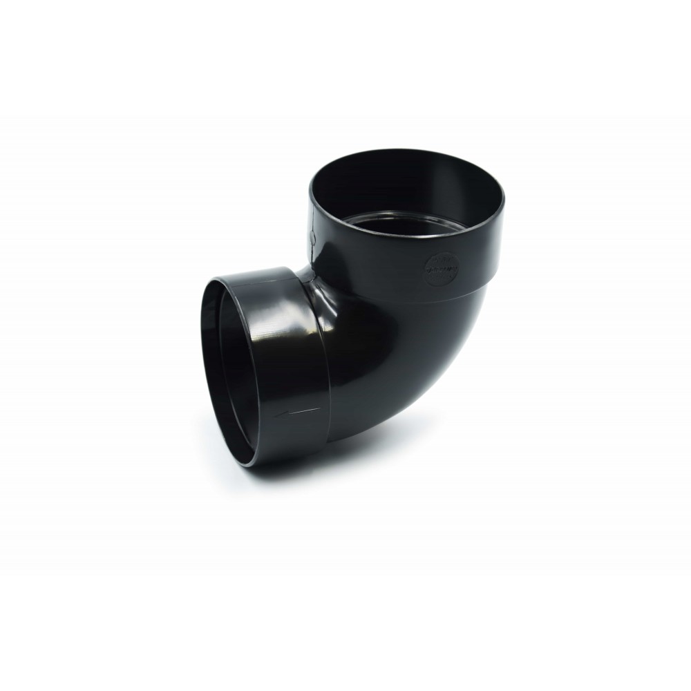 Double Socket Bend 87° 100mm RAINWAY black