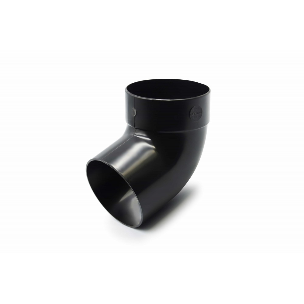 Single Socket Bend 67° 100mm RAINWAY black
