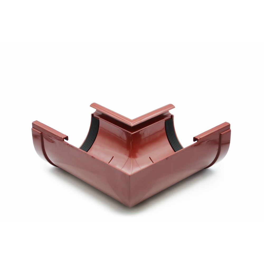 Кут ринви внутрішній 90° (RAINWAY 130) червоний