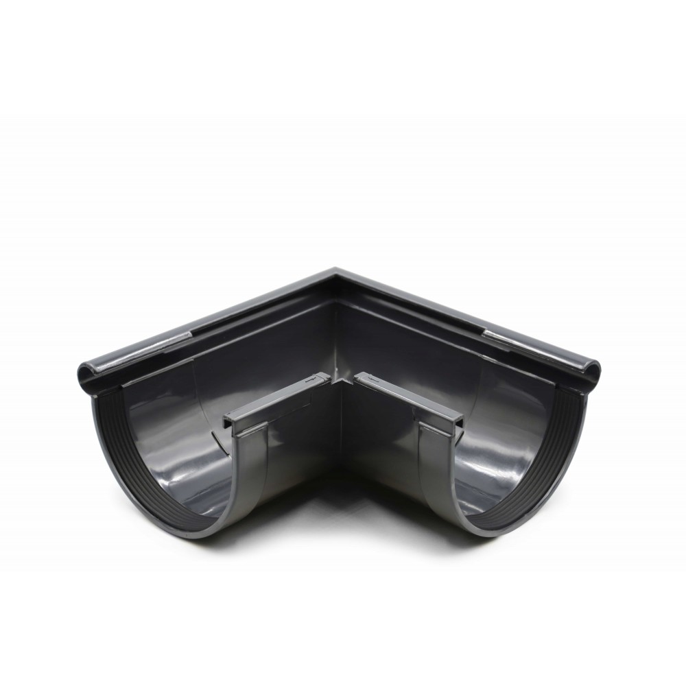 Угол желоба наружный 90° (RAINWAY 130) графитовый