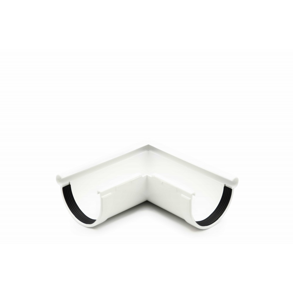 Угол желоба наружный 90° (RAINWAY 90) белый