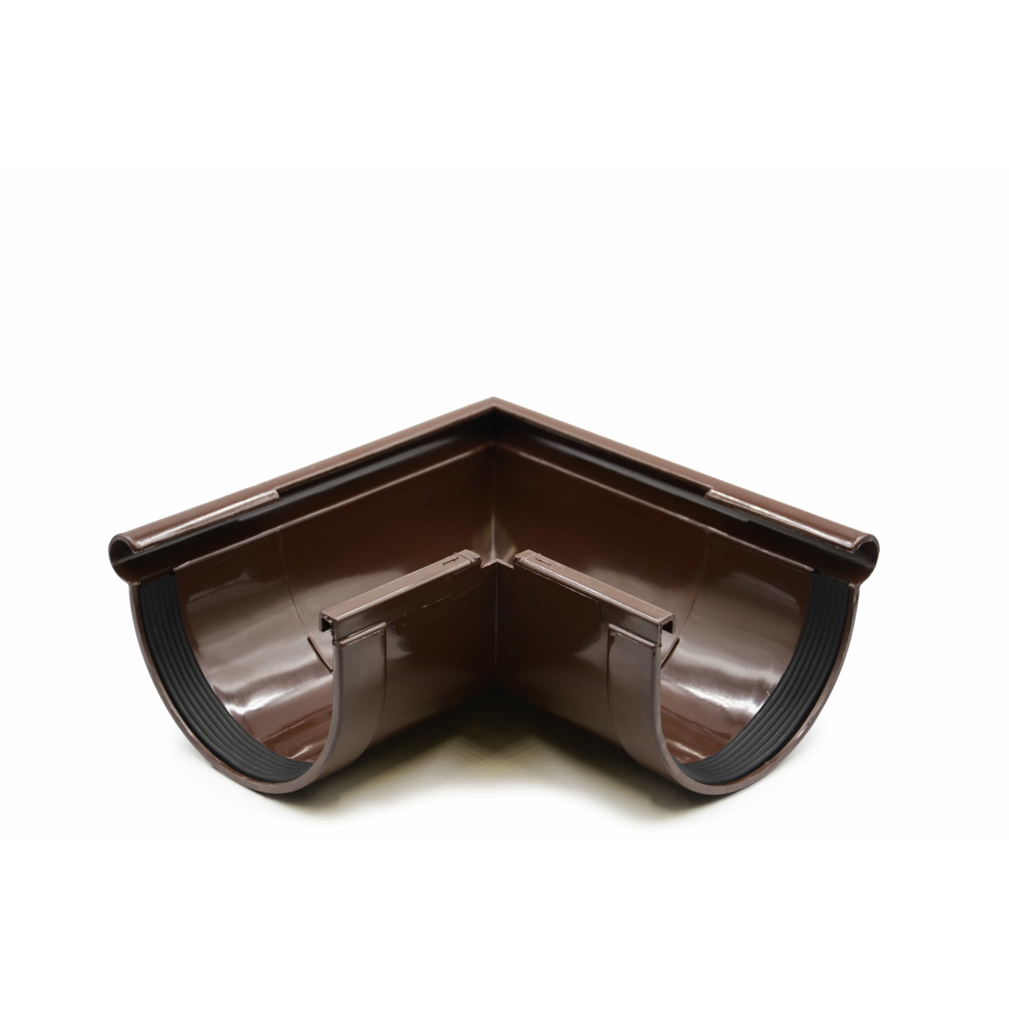 Угол желоба наружный 90° (RAINWAY 130) коричневый