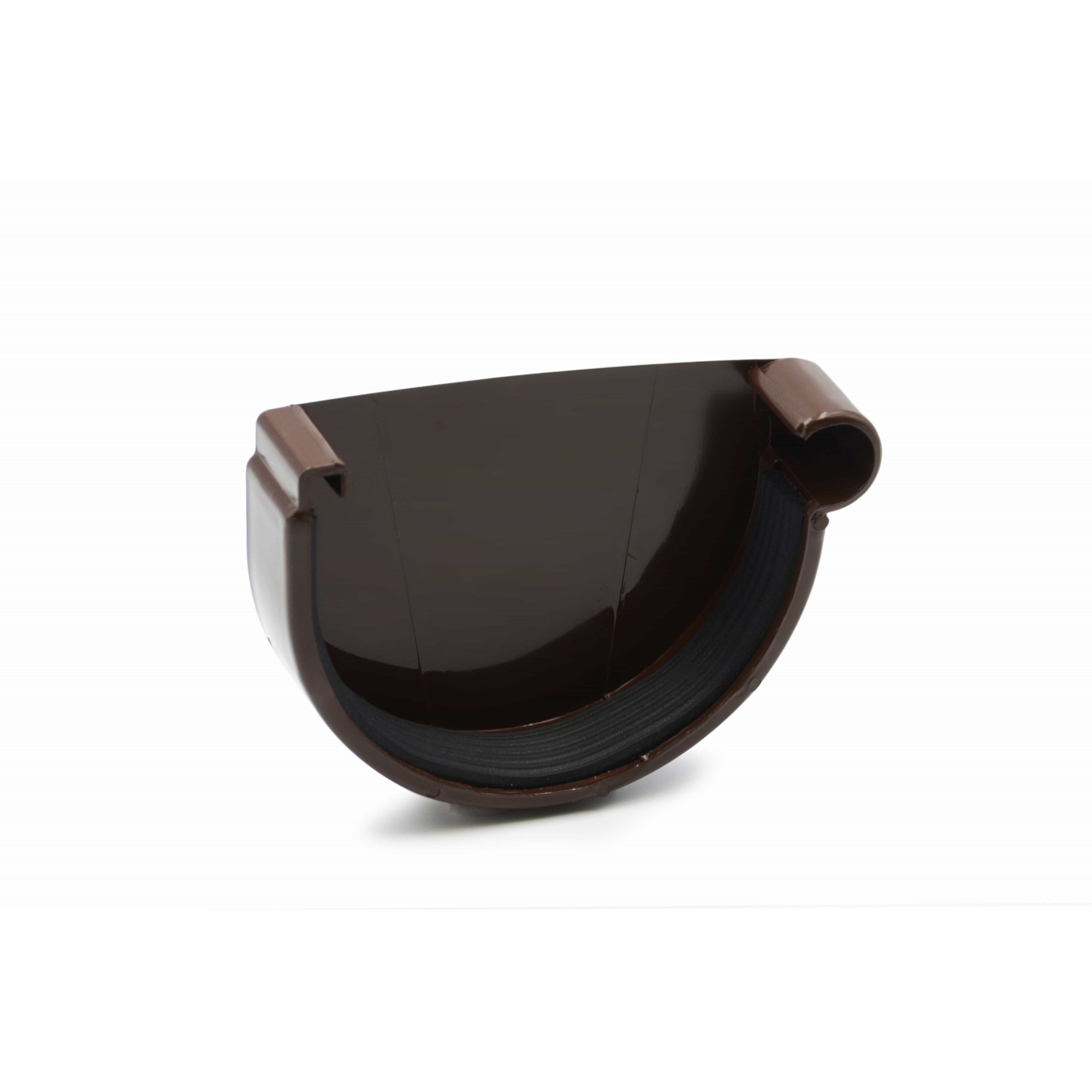 Заглушка желоба правая (RAINWAY 130) коричневая