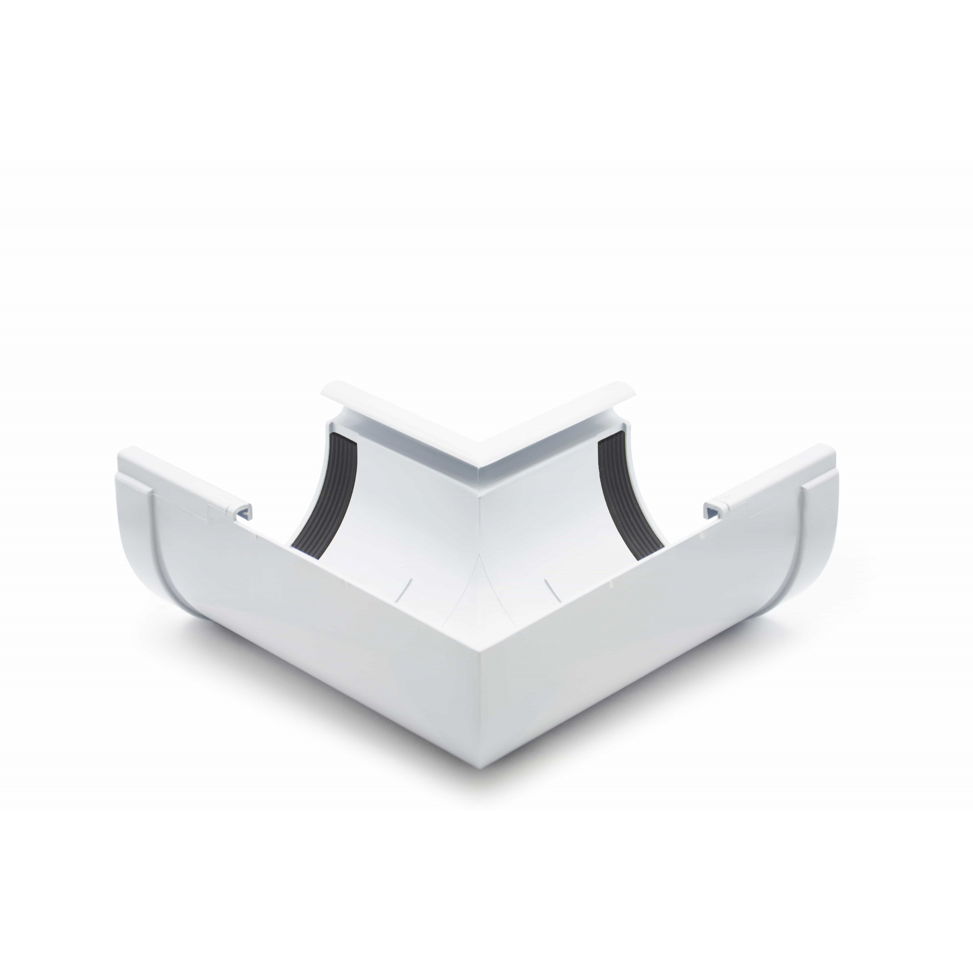 Кут ринви внутрішній 90° (RAINWAY 130) сірий