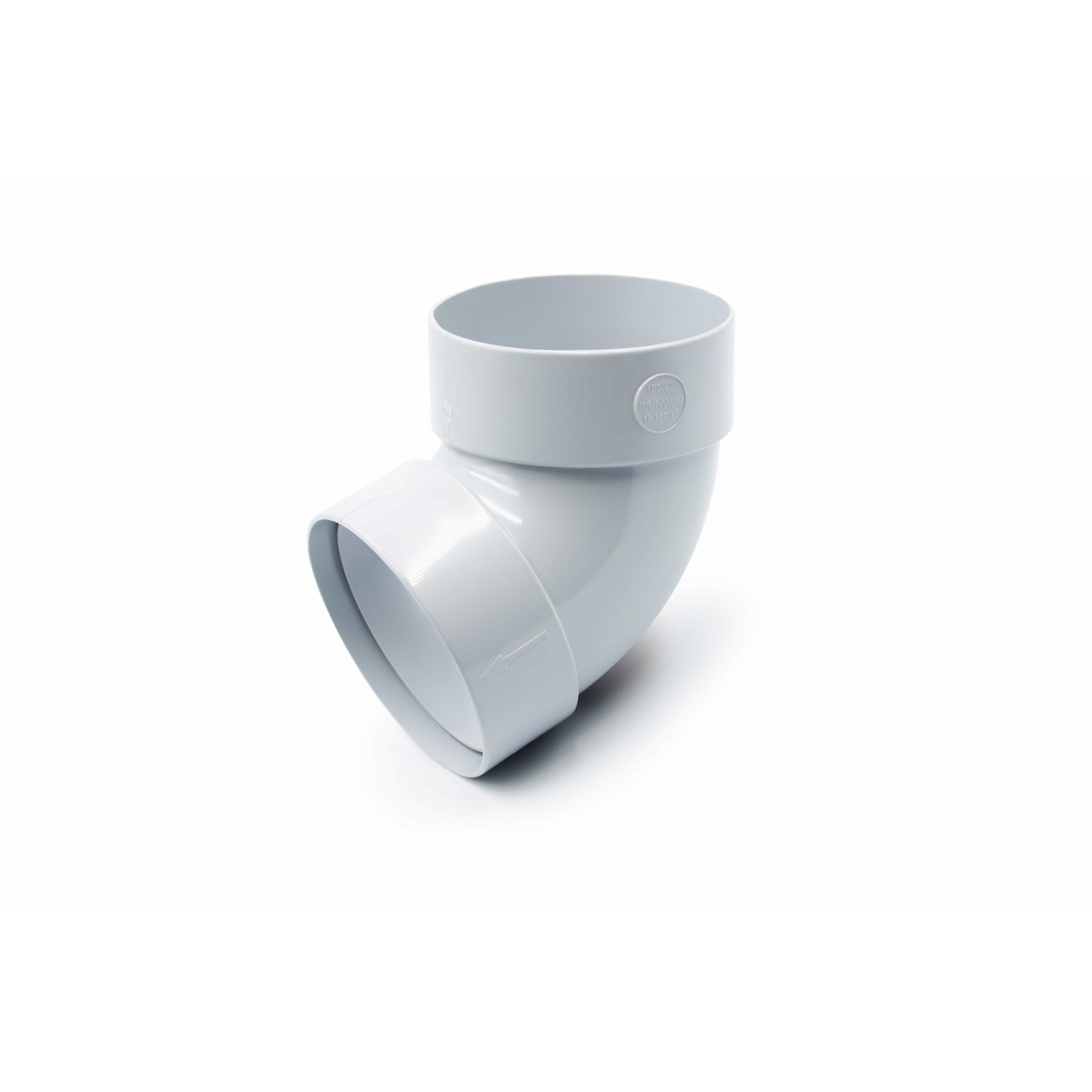 Відвід двомуфтовий 67° 100 мм (RAINWAY 130) сірий