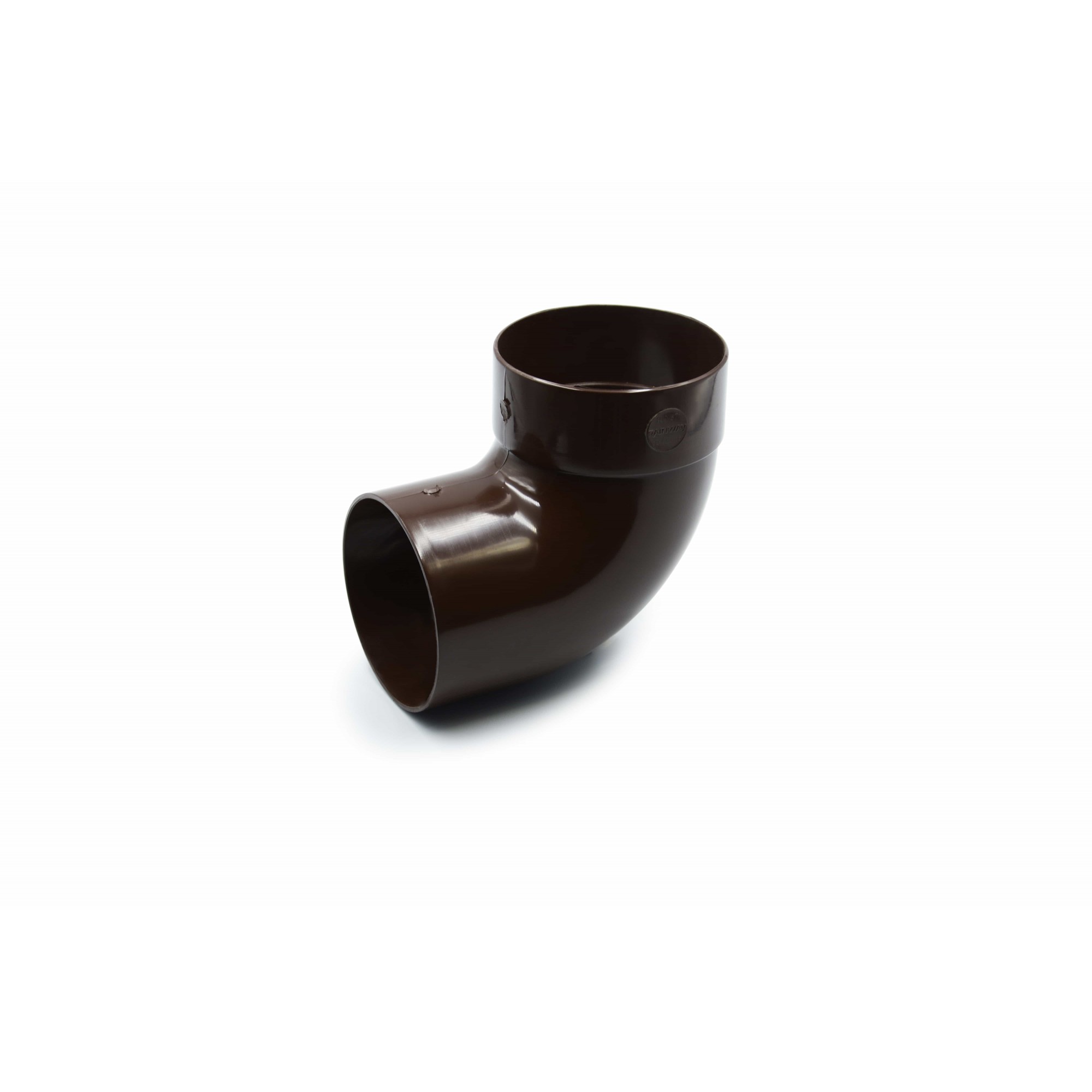 Отвод одномуфтовый 87° 75мм (RAINWAY 90) коричневый
