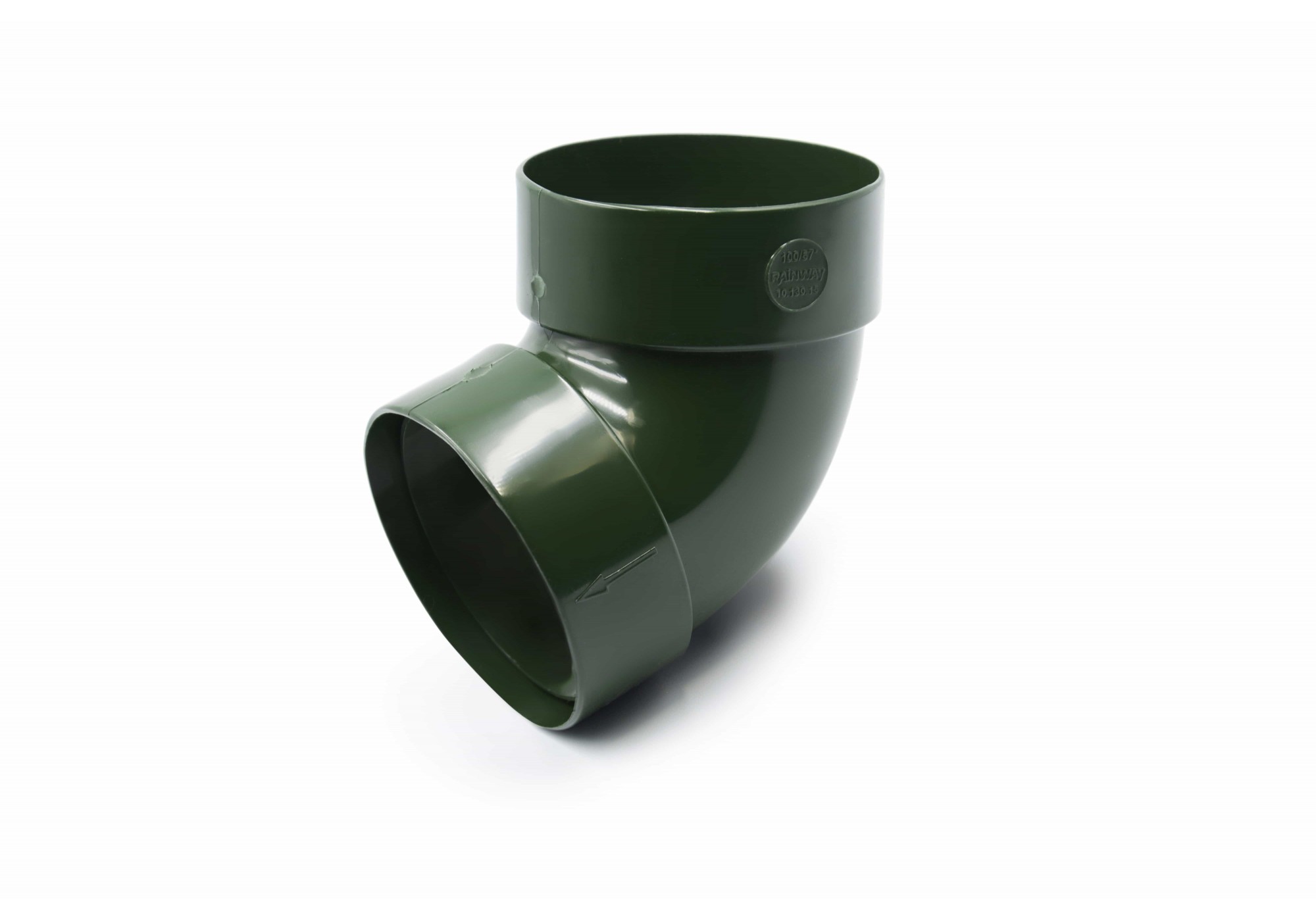 Отвод двухмуфтовый 67° 100 мм (RAINWAY 130) зеленый