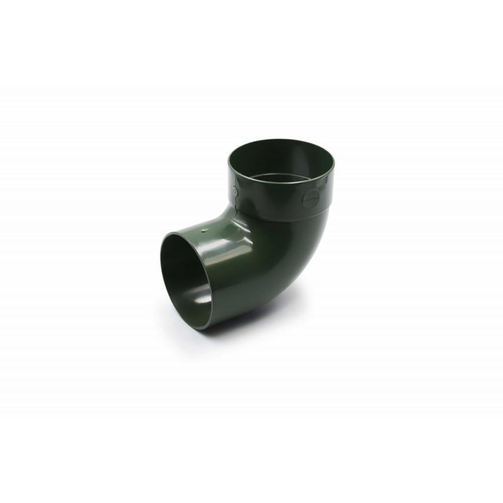 Отвод одномуфтовый 87° 75мм (RAINWAY 90) зеленый
