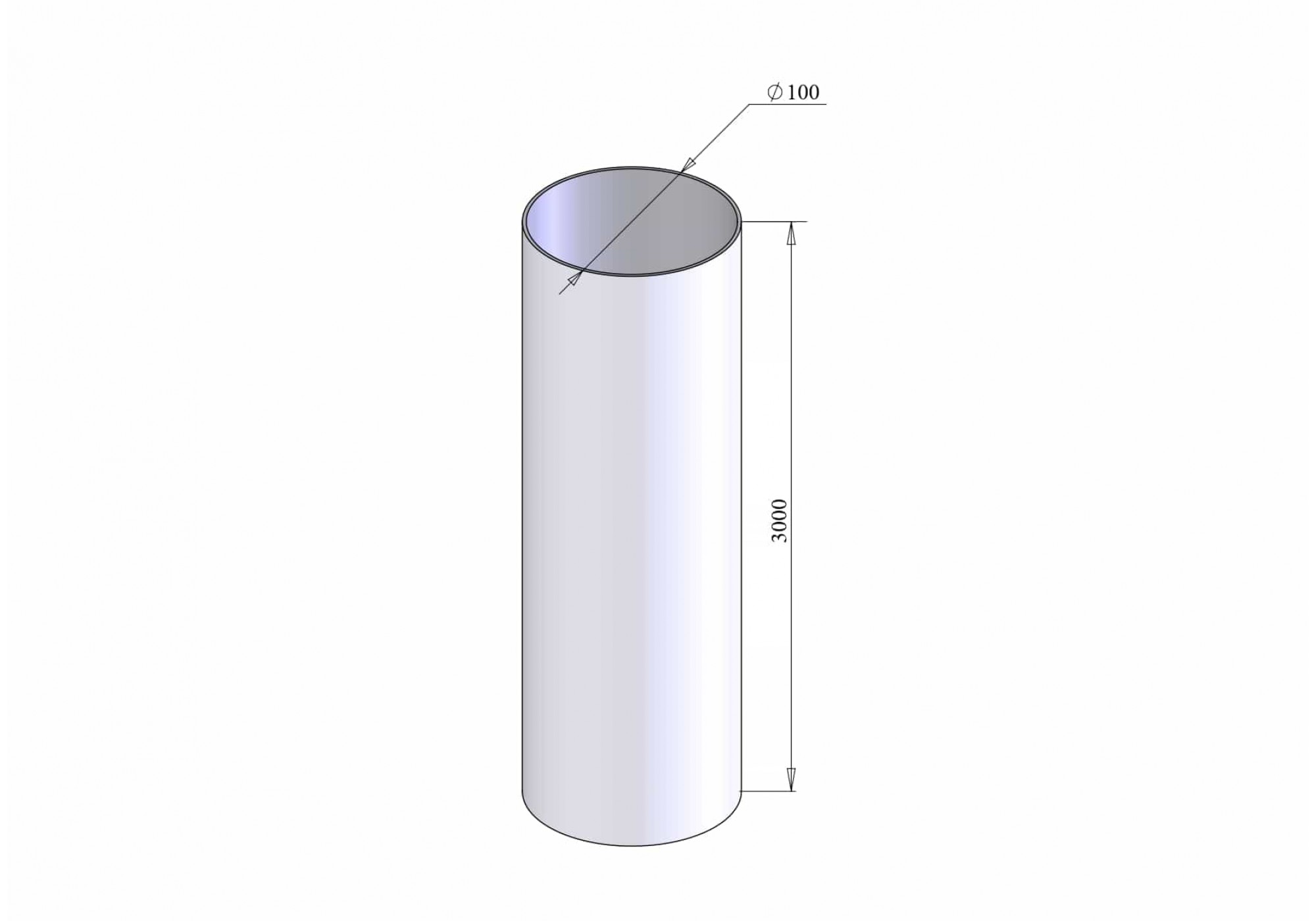Труба водостічна 100 мм L=3 м (RAINWAY 130) графітова
