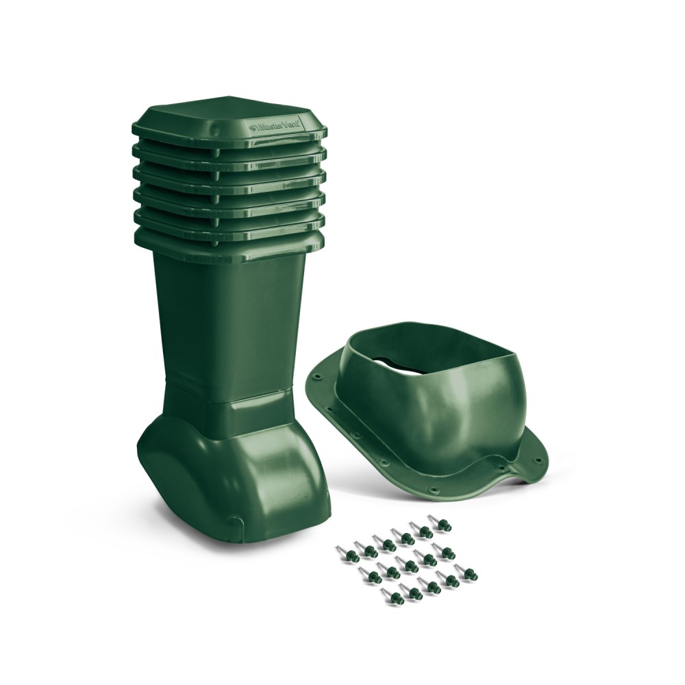 Ventilation outlet for metal tiles, 110 mm, green Ventilation outlet for metal tiles, 110 mm, green